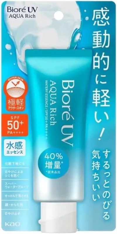 Biore UV Aqua Rich Watery Essence Sunscreen SPF50  PA     70g Sunscreen Made in Japan (Wortery Essence)