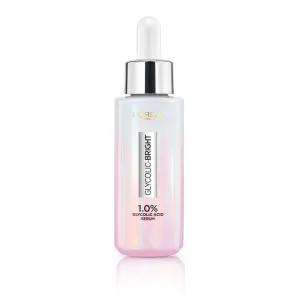 L'Oreal Paris Glycolic Bright Skin Brightening Serum, 30ml | 1% Glycolic Acid Serum for Dark Spots, Pigmentation & Uneven Skin Tone