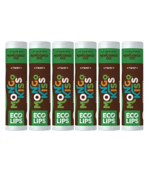 Mongo Kiss® Peppermint Organic Lip Balm, 6 Pack