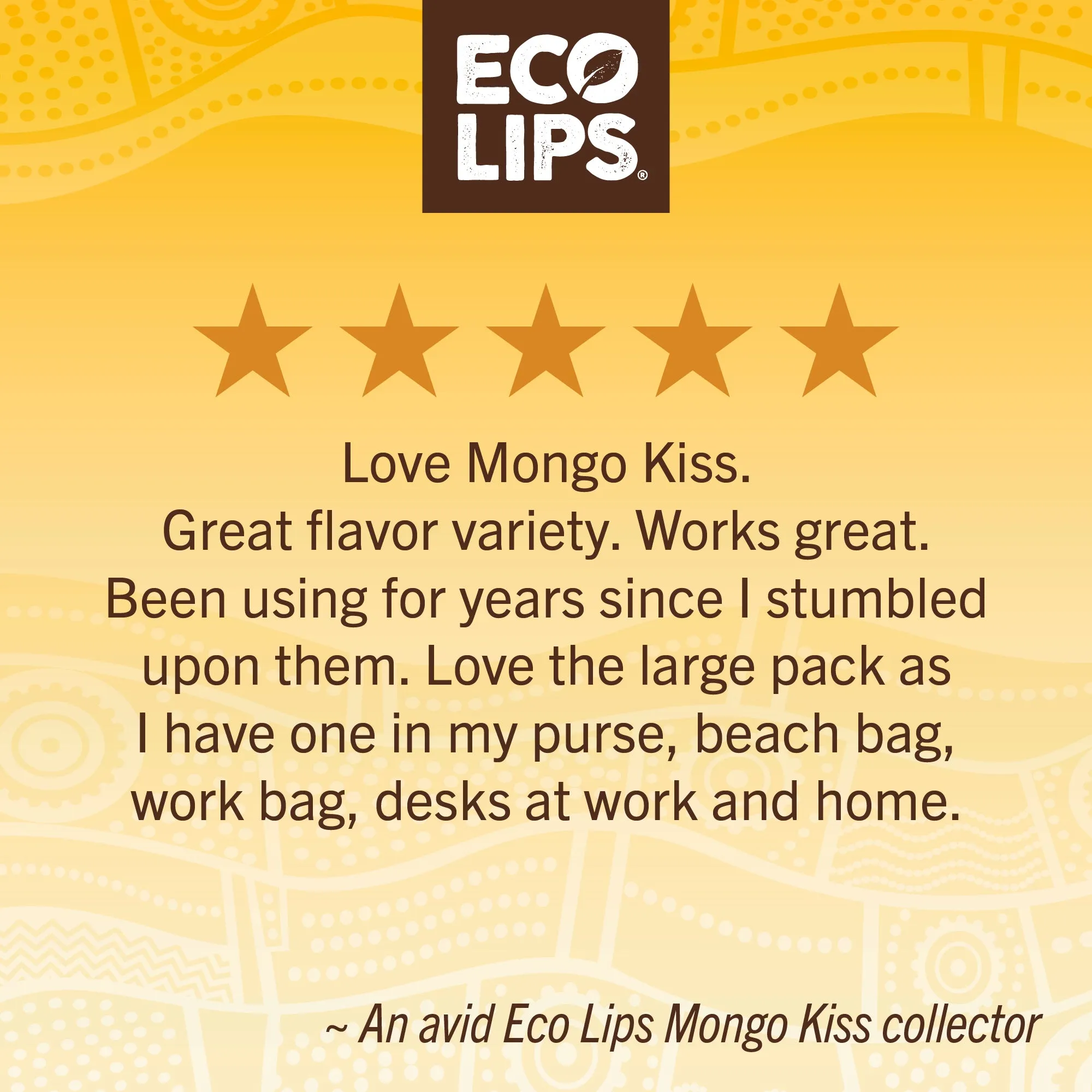 Mongo Kiss® Peppermint Organic Lip Balm, 6 Pack