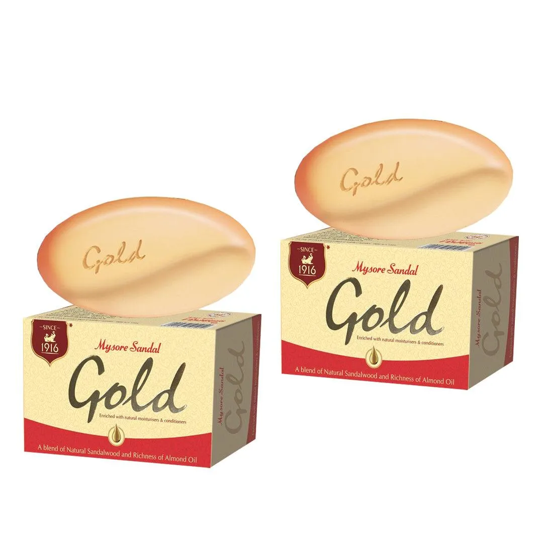 Mysore Sandal Gold Soap 125g × 2 Pcs