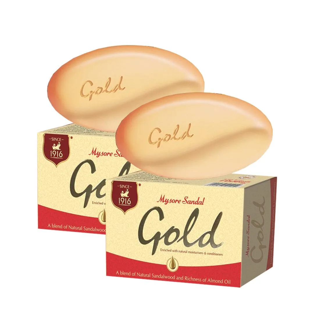 Mysore Sandal Gold Soap 125g × 2 Pcs