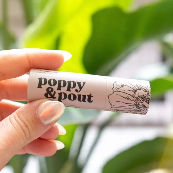 Poppy & Pout Lip Balm ~ 6 Flavors