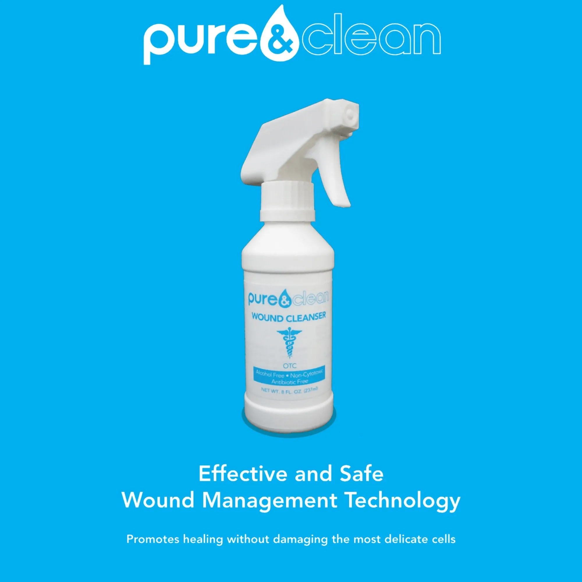 Pure & Clean Wound Cleanser, 8 oz. Pump Bottle