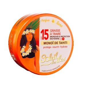 Soleil Des Iles - Graisse A Traire SPF 15 Parfum Tiare Bronzage & Protection Moyenne