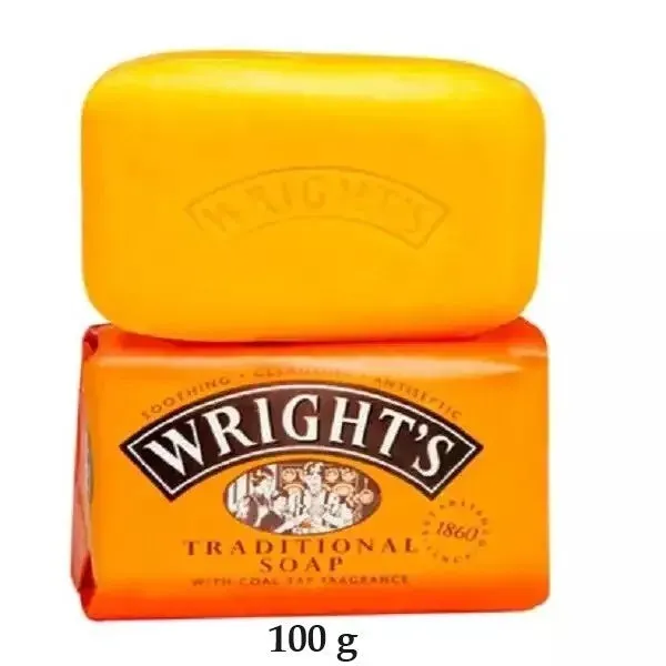 Wrights Coal Tar Soap Bar Traditional Antiseptic All Skin Types 100g x 4